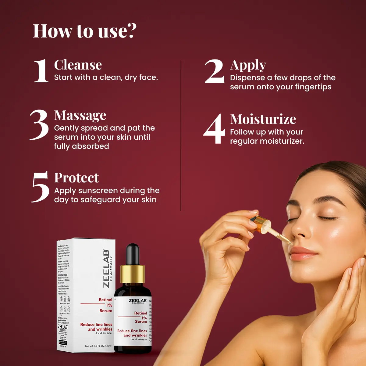 Zeelab Retinol 1% Face Serum